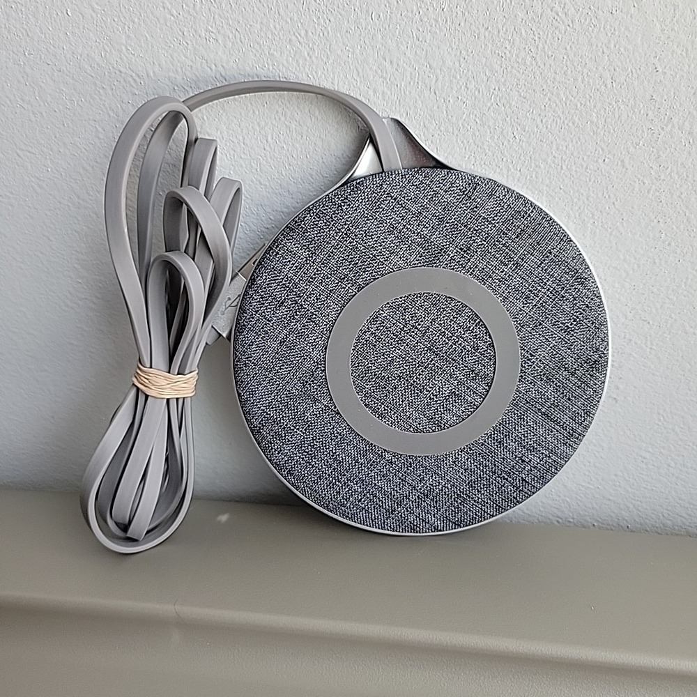Wireless QI Charger SilverCrest Textile Cover Prevents Scratches 5/10Watt